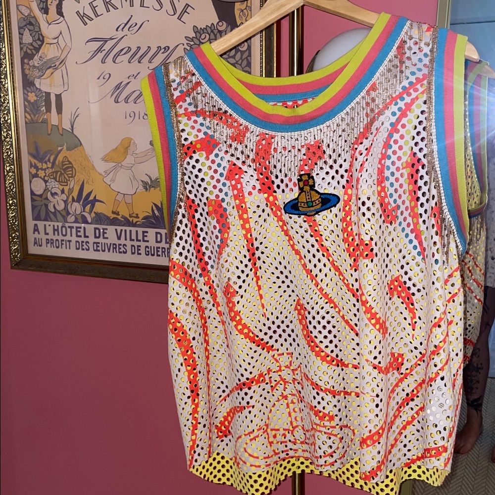 Vivienne Westwood Colorful Mesh Tank Top
